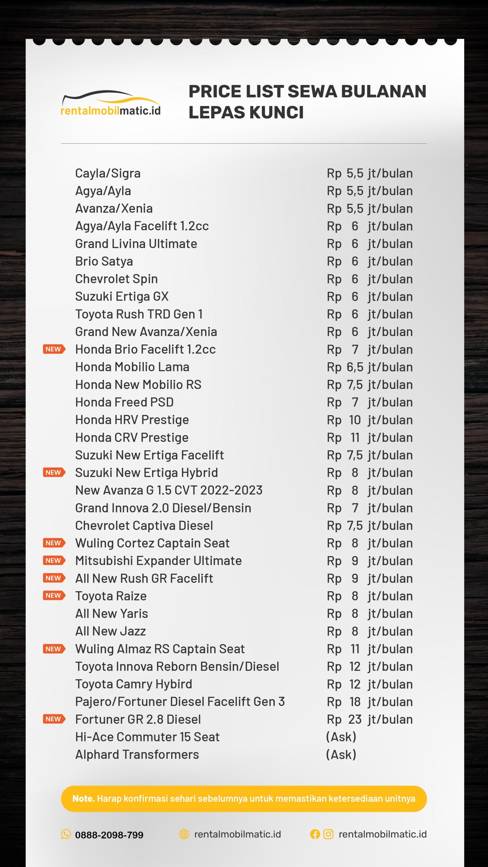 rental mobil BSD Tangerang Selatan